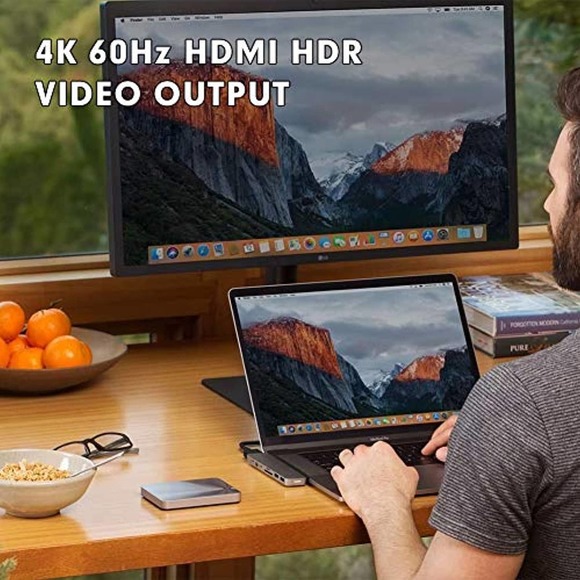 HyperDrive USB C Hub, Mac Type-C Dual Hub Adapter for MacBook Pro Air - Picture 3 of 7